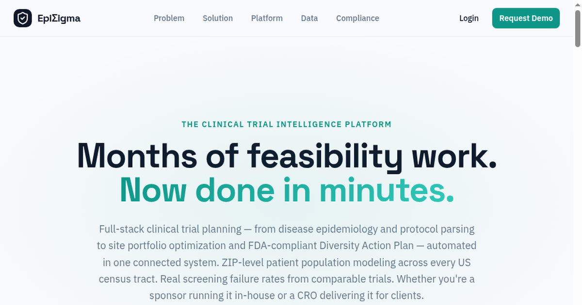EpiΣigma — Clinical Trial Intelligence Platform